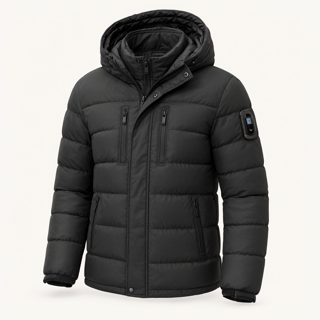 Concept illustration of iHood Men's 12V Heated Jacket