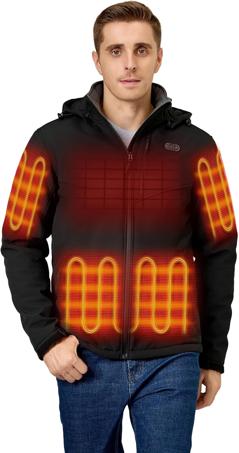 Ororo Men's Dual Control Heated Jacket
