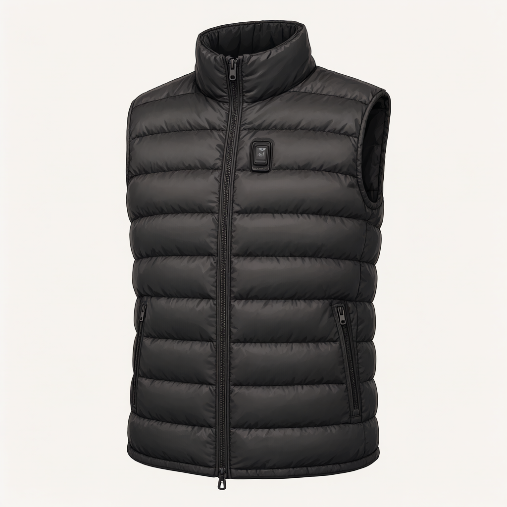 Concept illustration of ororo mens lightweight heated down vest