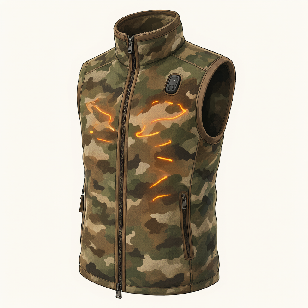 Concept illustration of tidewe thermcore heated hunting vest